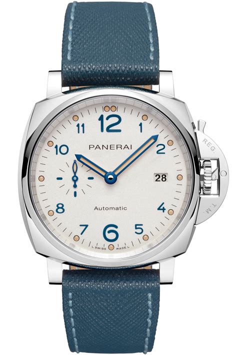 panerai due blue strap|Panerai Luminor Due PAM 1387 42mm Automatic .